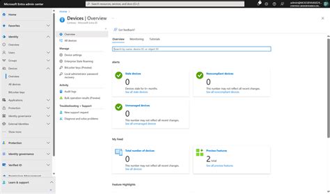 entra admin center|Manage device identities using the Microsoft Entra admin center.